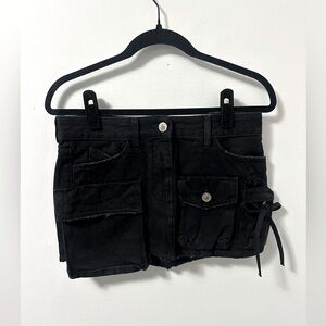 The Attico Black Women's Cargo Shorts